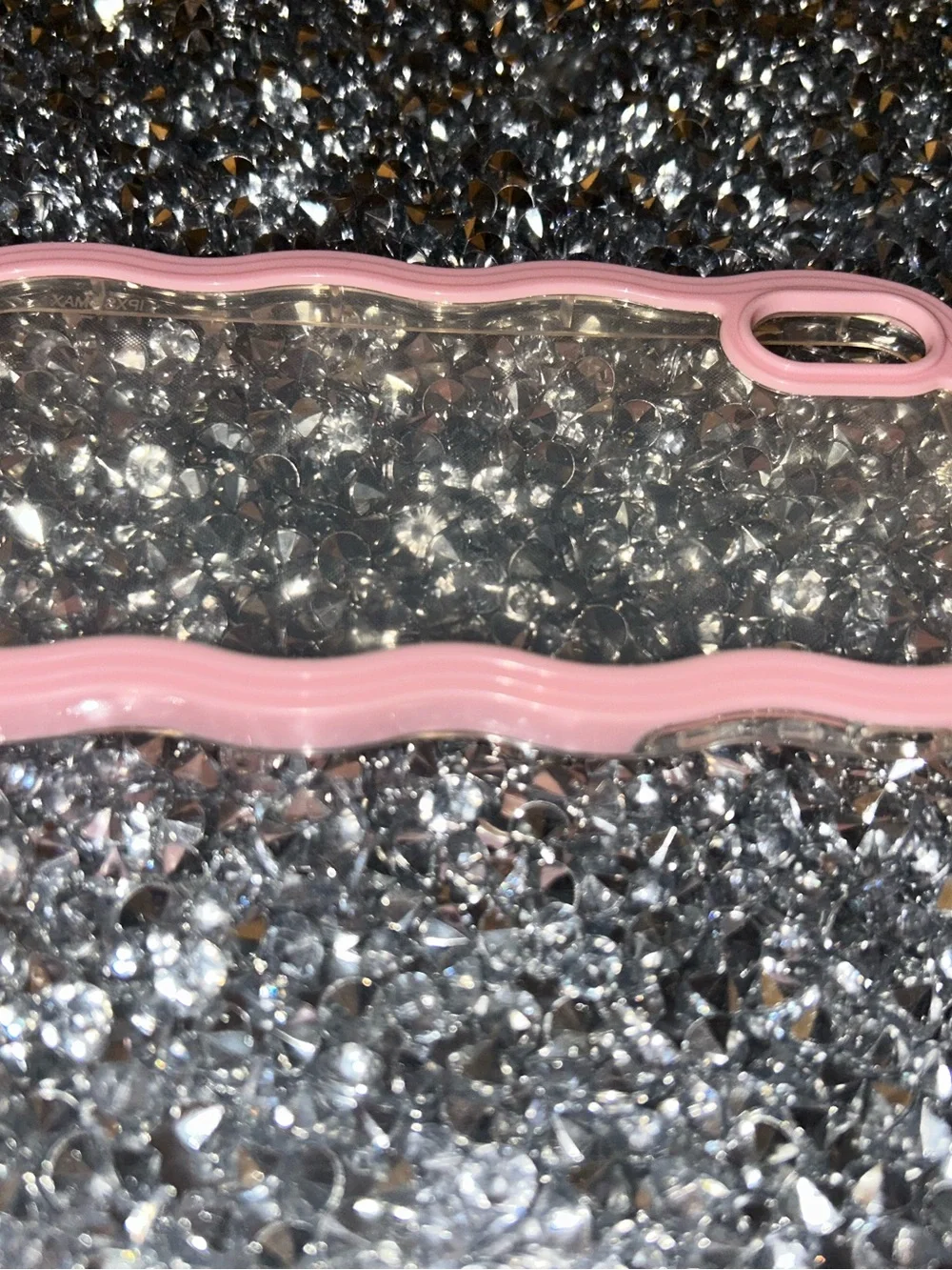 iPhone XS Max Pink Clear Wavy Phone Case - Compatible iPhone